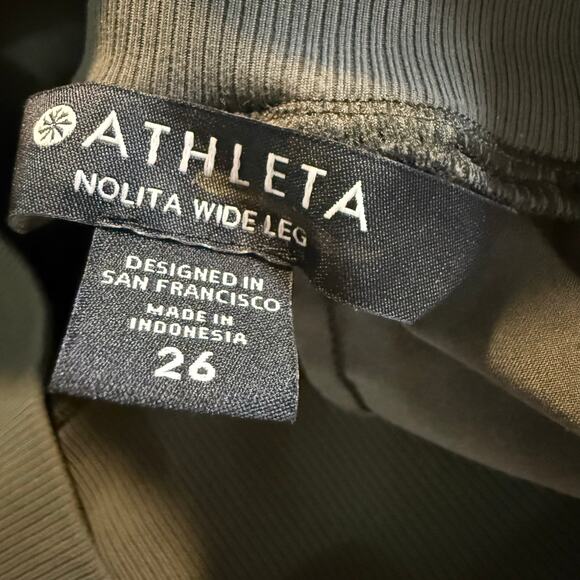 Athleta Nolita Wide Leg Pull-On Pants, Mountain Olive Green, Plus Size 26W - Picture 8 of 8